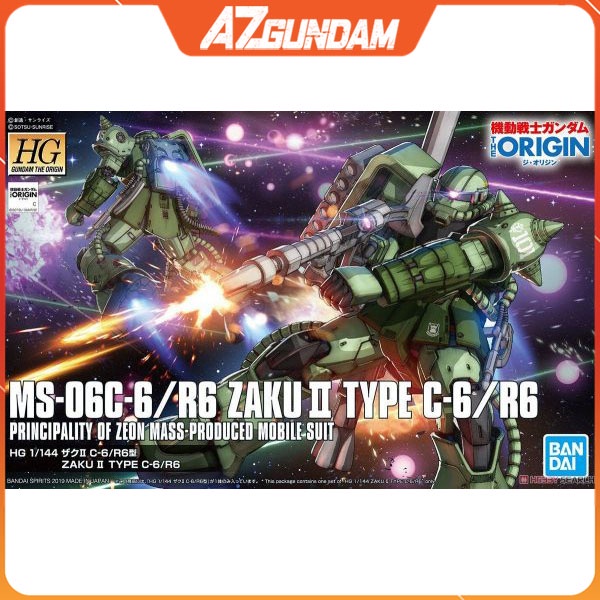 Mô Hình Gundam HG GTO Zaku II MS-06C Type C-6 R6 Tỉ Lệ 1/144