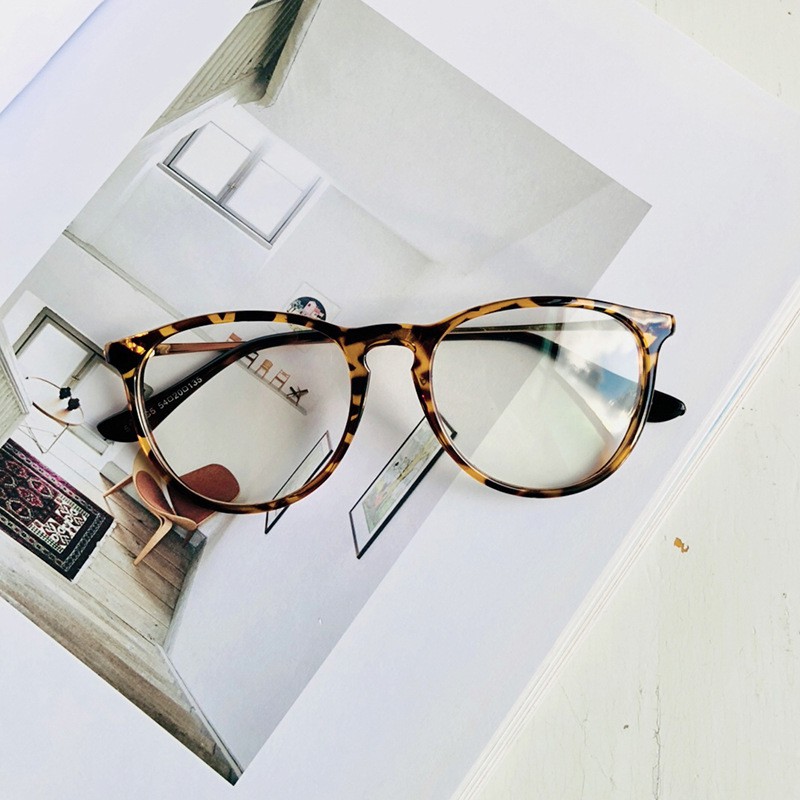 Kính cận thời trang nam nữ gọng tròn mắt mèo không độ phong cách Hàn Quốc chống tia UV đẹp giá rẻ 067 | BigBuy360 - bigbuy360.vn