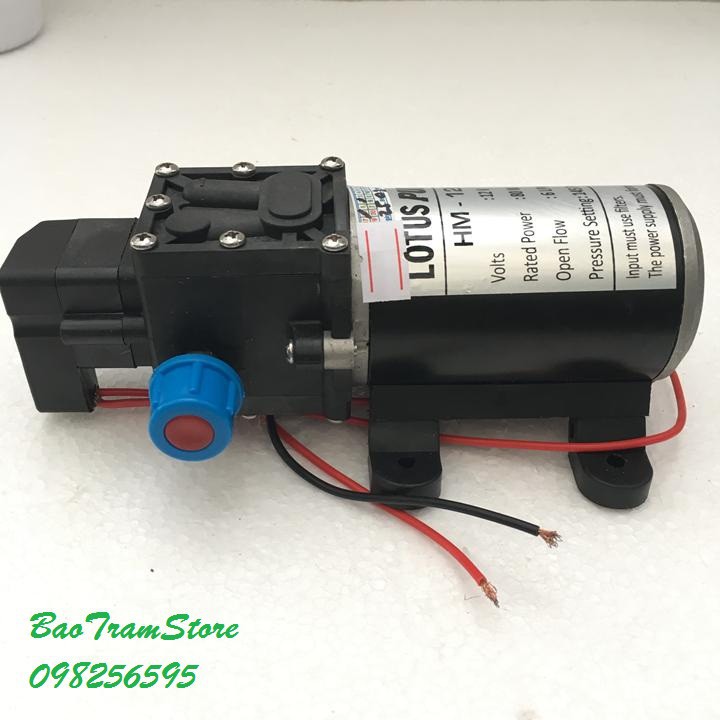 Bán Máy bơm tăng áp mini 12v tự ngắt 80W 6Lp Lotus Pumps HM-1206 hàng nhập khẩu - chất lượng cao.