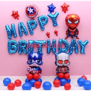 Sét bóng siêu nhân trang trí sinh nhật cho bé trai, trang trí sinh nhật cho bé trai