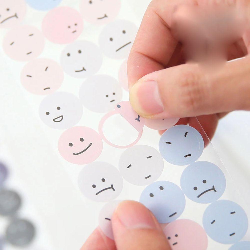 PEWANY Miếng Dán Trang Trí Điện Thoại / Sổ Tay DIY Hình Gương Mặt Cảm Xúc Xinh Xắn