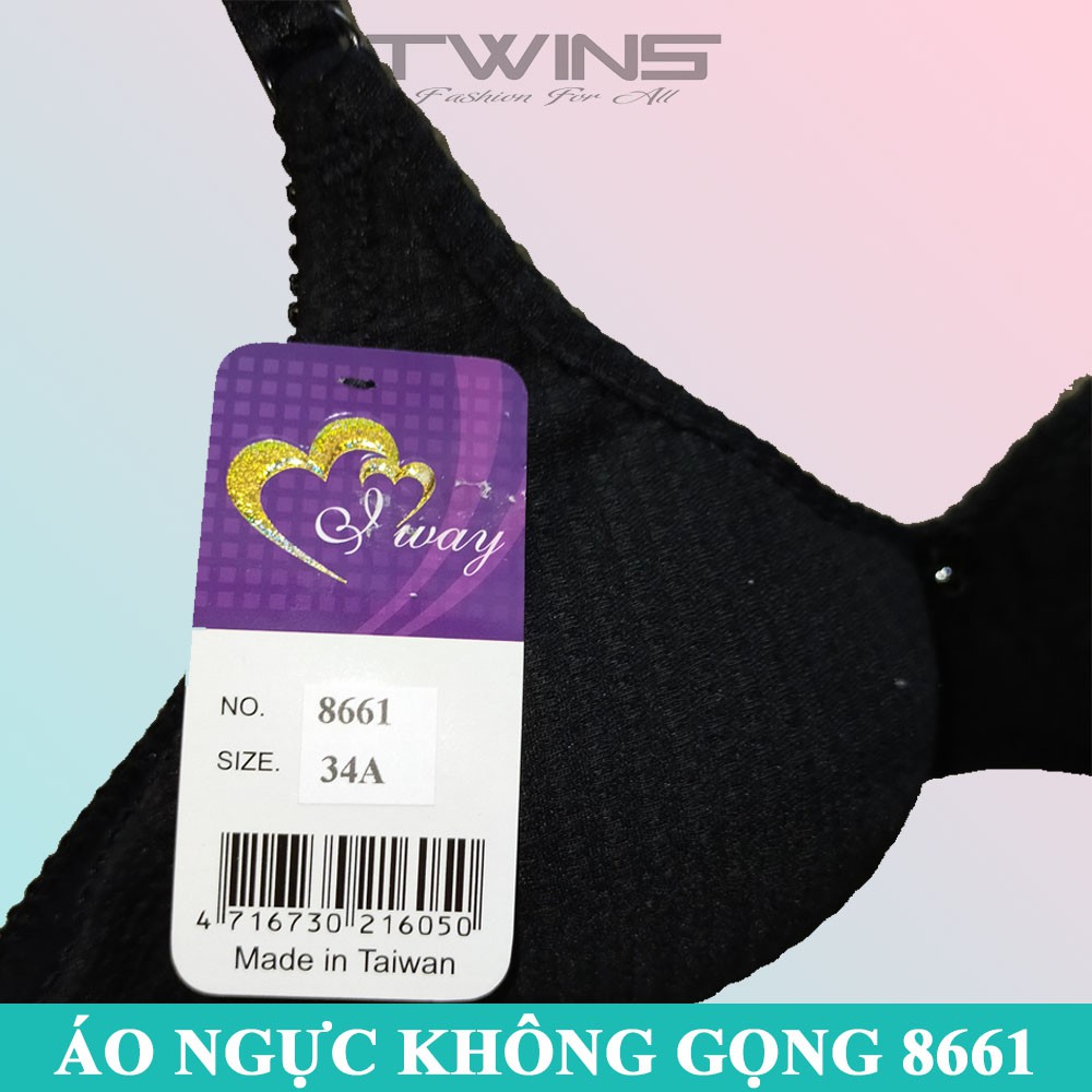 Áo ngực không gọng nữ Iway 8661 chất cotton mút mỏng mềm mịn ôm ngực thấm hút mồ hôi size 34-36-38-40