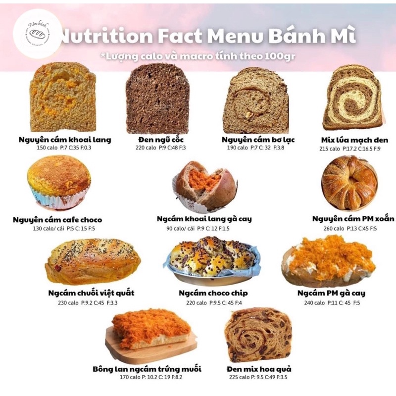 Bánh Mì Nguyên Cám Khoai Lang Ruốc Gà Eatclean Dành Cho Người Ăn Kiêng