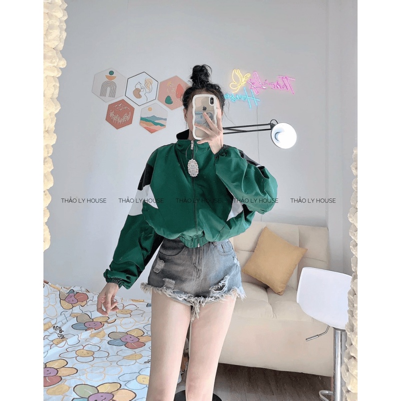 Áo Khoác Dù Nữ Croptop Chất Dù 2 Lớp Form Rộng Cánh Dơi Mặc Đẹp Thoải Mái NEW UNISEX