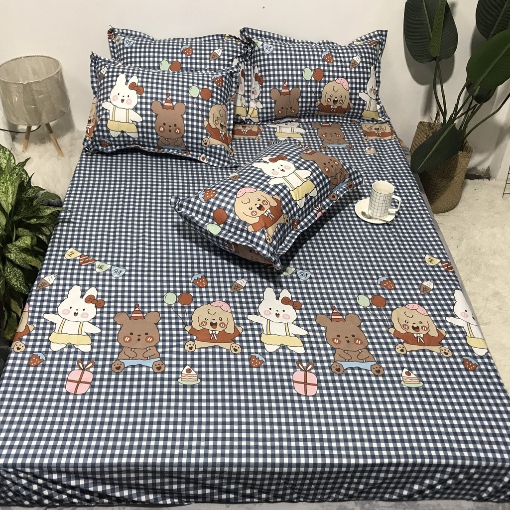 Ga chống thấm cotton trải giường nằm trực tiếp 2 trong 1 nhiều màu (được chọn mẫu) | BigBuy360 - bigbuy360.vn