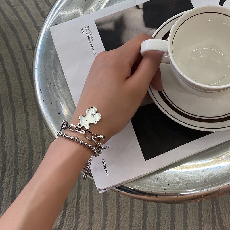 Vòng tay hai lớp hình trái tim thời trang cá tính