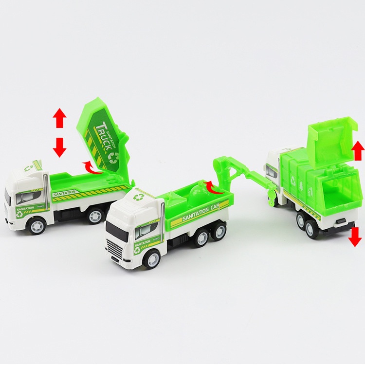 Xe Tải Đồ Chơi Mini Bằng Nhựa Có Bánh Xe Kéo Sau Lưng Cho Bé