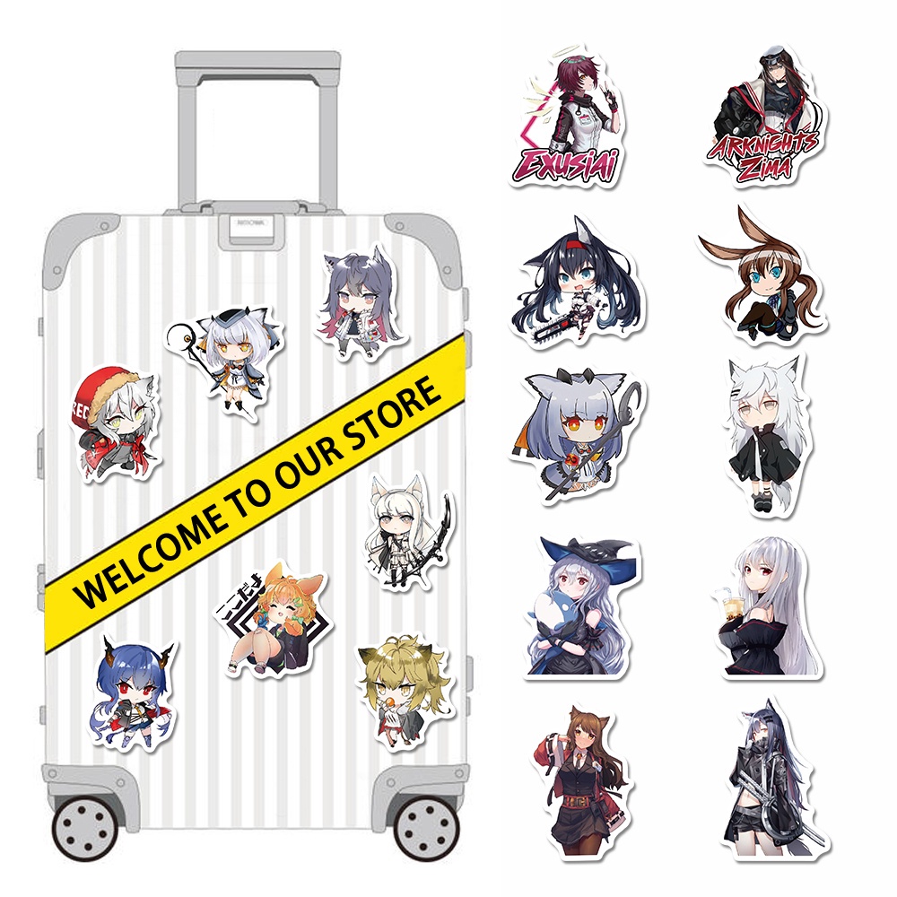 Bộ 50 miếng dán trang trí laptop chống thấm nước họa tiết hoạt hình dễ thương