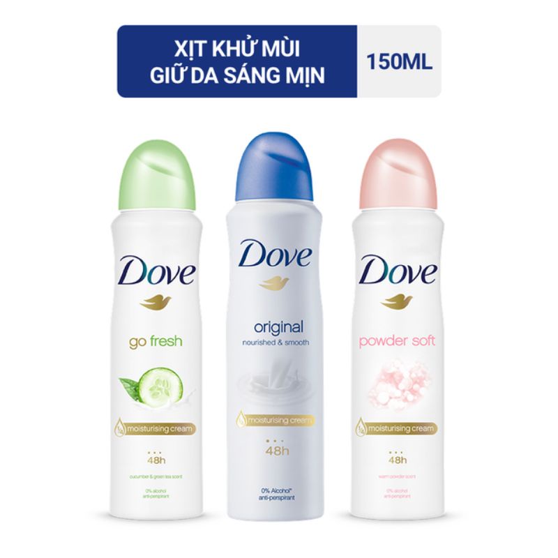 (Nhập khẩu) Xịt khử mùi Dove 150ml