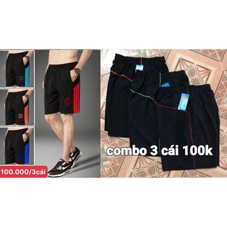 Quần đùi short nam dù gió có co giãn nhẹ combo 3 cái 100k