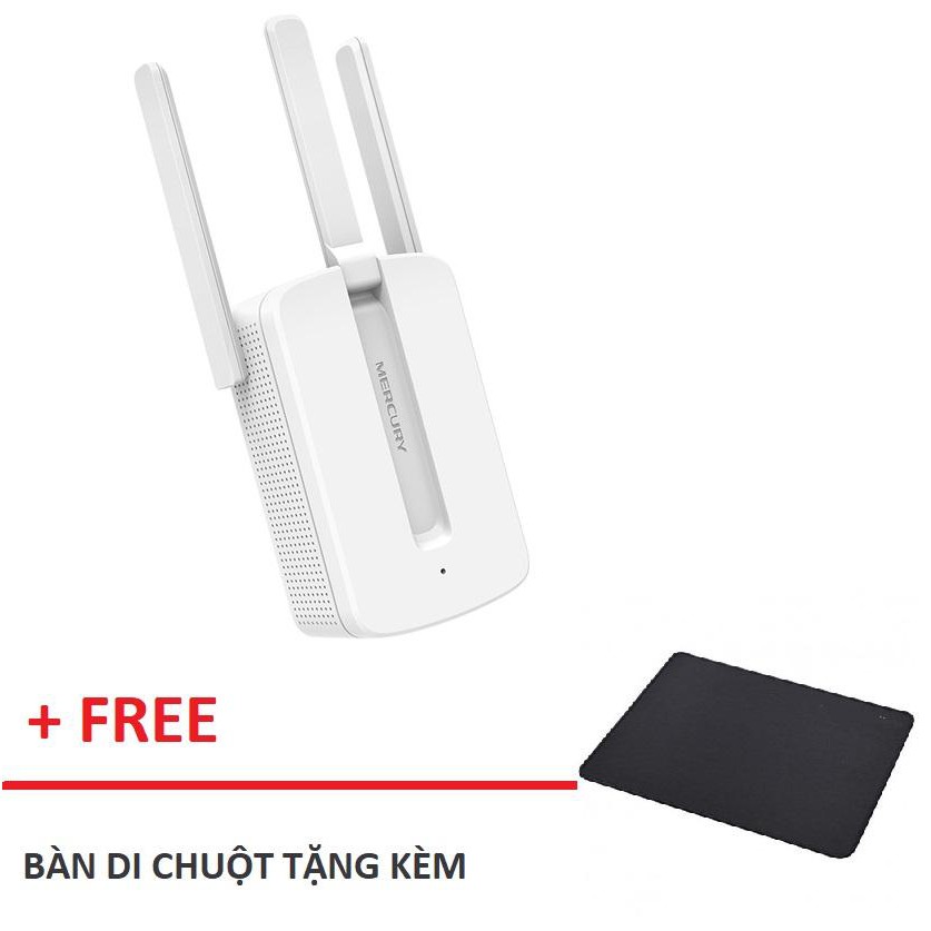 Thiết bị kích sóng Wifi Mercury Repeater MW310RE 3 Anten tặng 1 bàn di chuột