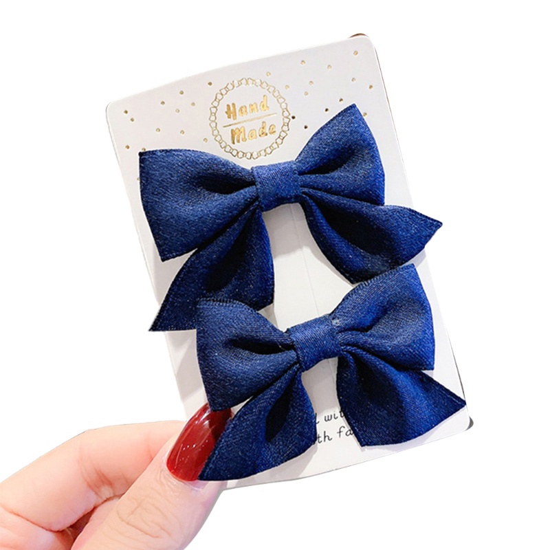 Kẹp Tóc Hình Nơ Bằng Kim Loại Màu Sắc Đơn Giản Cho Nữ