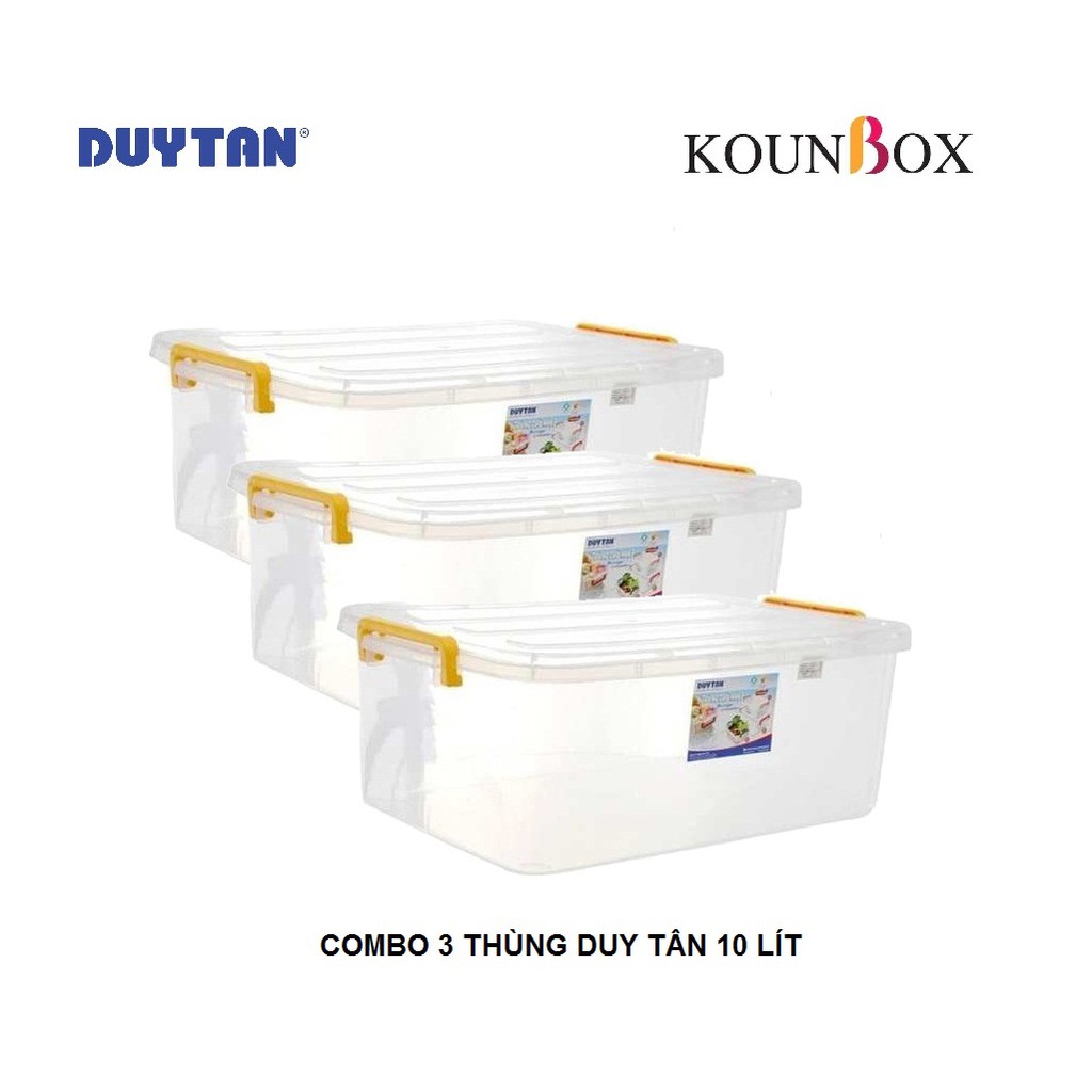 Thùng nhựa Duy Tân trong suốt 10L (H115) - 15L (H116) - 30L (H117) - Không bánh xe