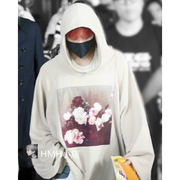 [ORDER] áo hoodie nỉ Hoa mặc sân bay giống GDRAGON