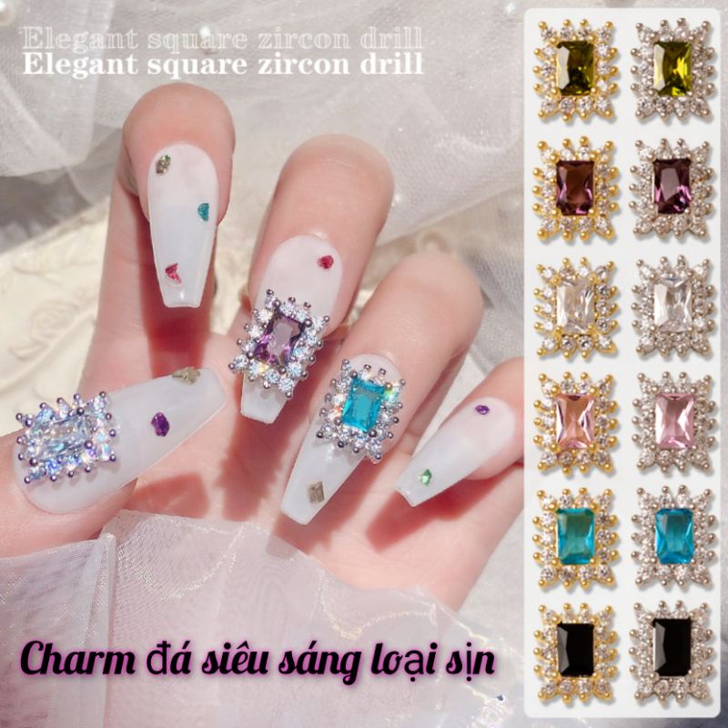 đá nail,charm đá siêu sáng gắn móng