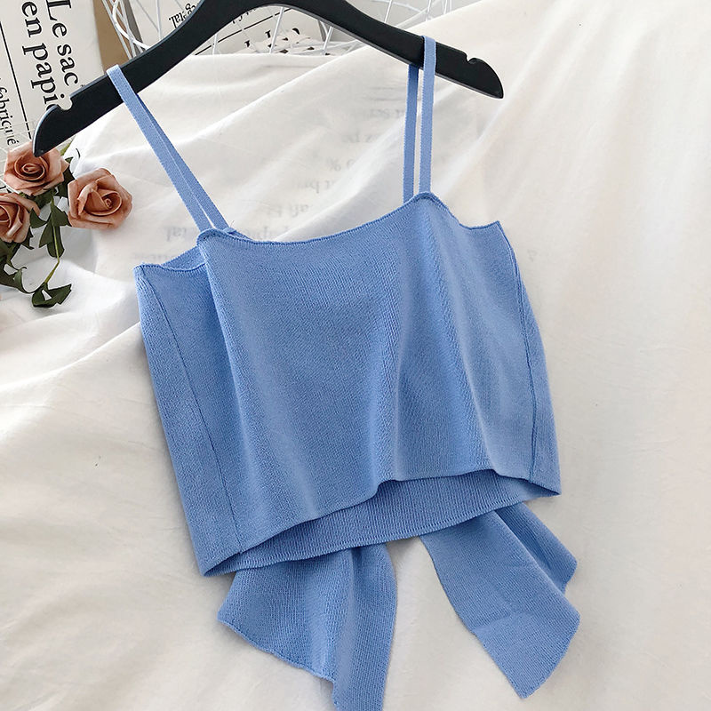 Áo Sát Nách Dệt Kim Phối Nơ Thiết Kế Ôm Sát Tôn Dáng | BigBuy360 - bigbuy360.vn