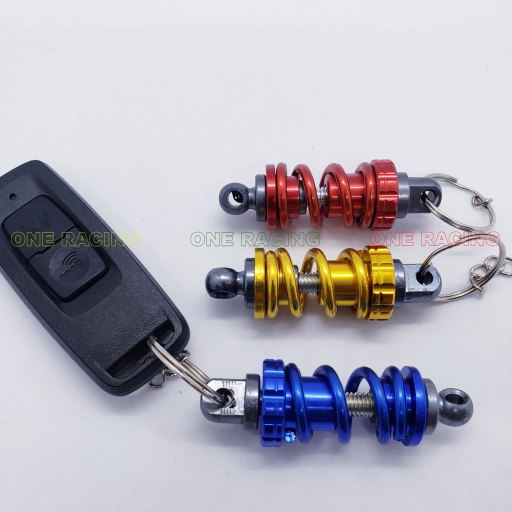 1 Móc chìa khoá xe máy hình phuộc nhún full nhôm CNC sắc nét (màu ngẫu nhiên)