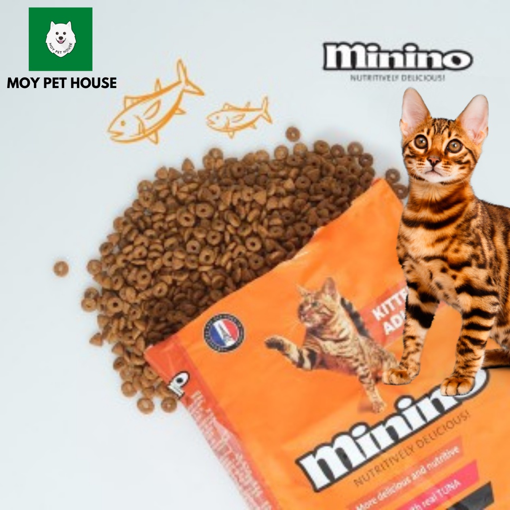 Hạt khô cho mèo mọi lứa tuổi Minino 1.3kg - vị cá ngừ - Moypethouse