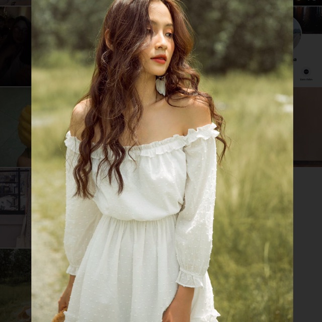 Váy hở vai trắng tatichu