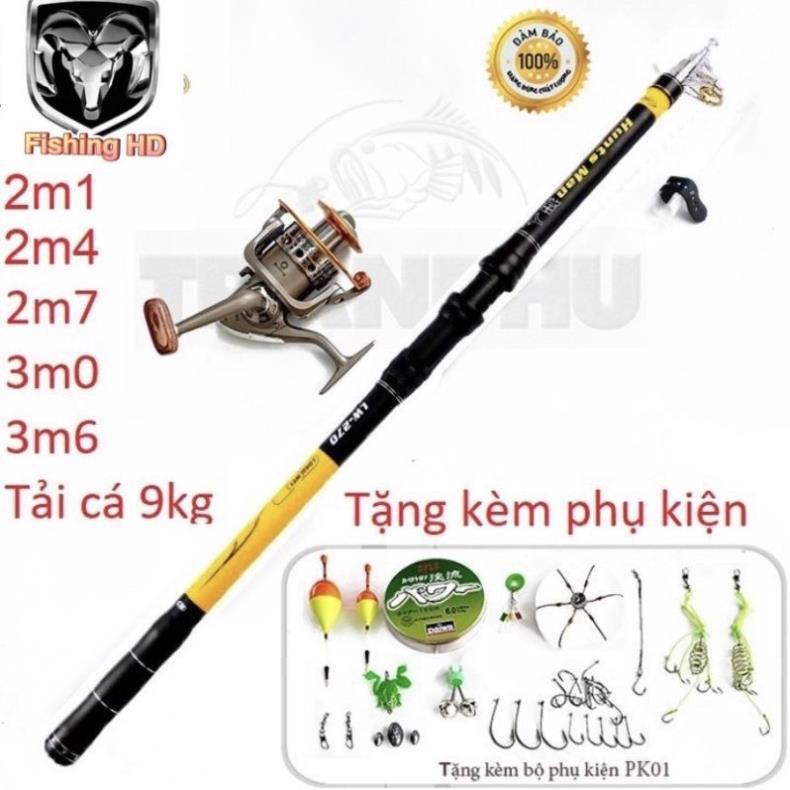 Bộ Cần Câu Máy Huntman Máy Câu LC6000 Tặng Kèm Phụ Kiện BCC4 đồ câu FISHING_HD