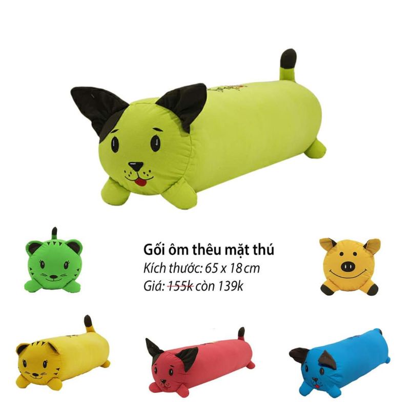 Gối ôm cho bé mặt thú Hometex, thú nhồi bông