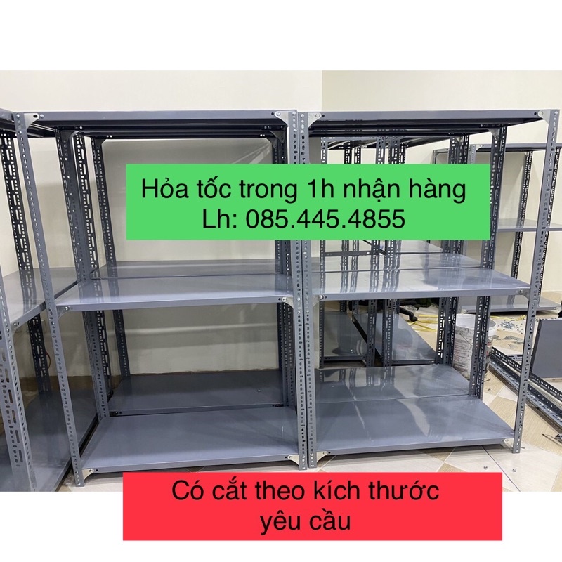 Kệ sắt 3 tầng v lỗ cao 1m ngang 60cm rộng 30cm đa năng