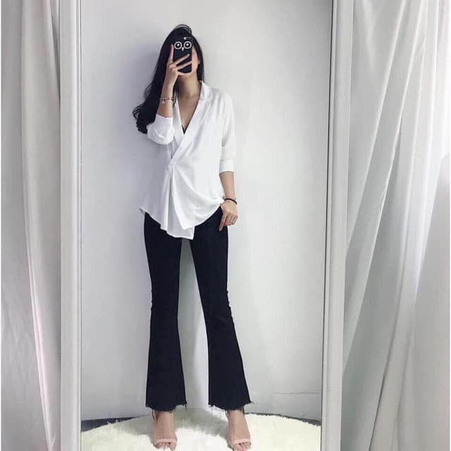 Quần jeans loe 3 MÀU CẮT GẤU mã 8026+8282+8381 (kèm ảnh thật, video)