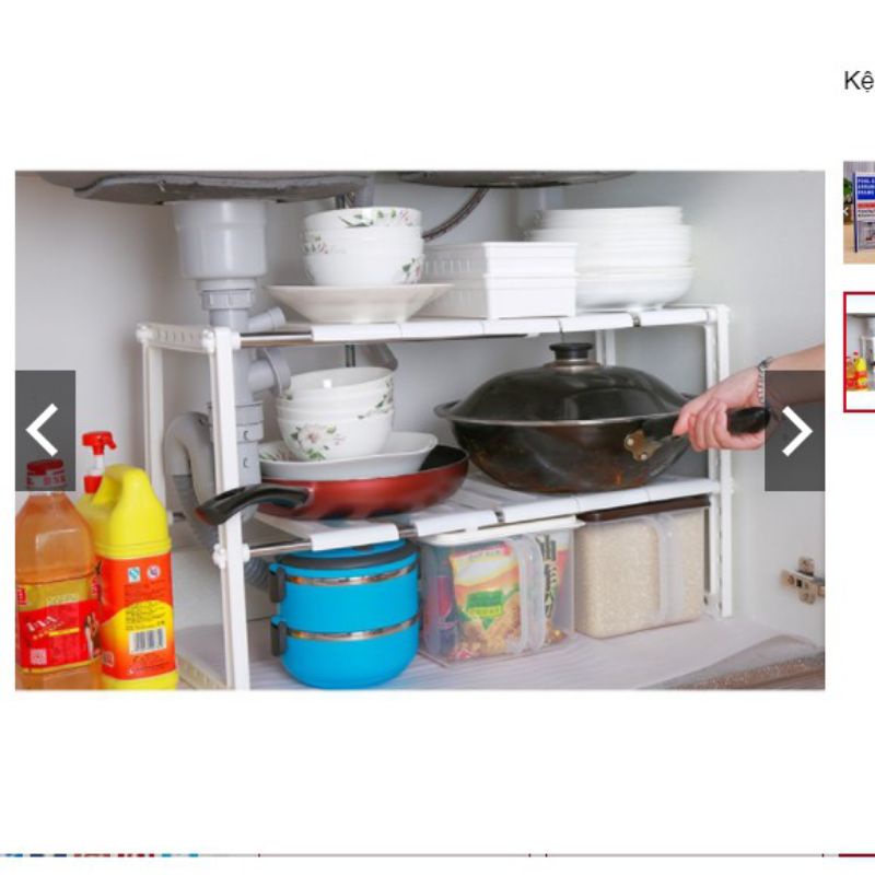 Kệ 2 tầng để gầm bếp đa năng tiết kiệm diện tích