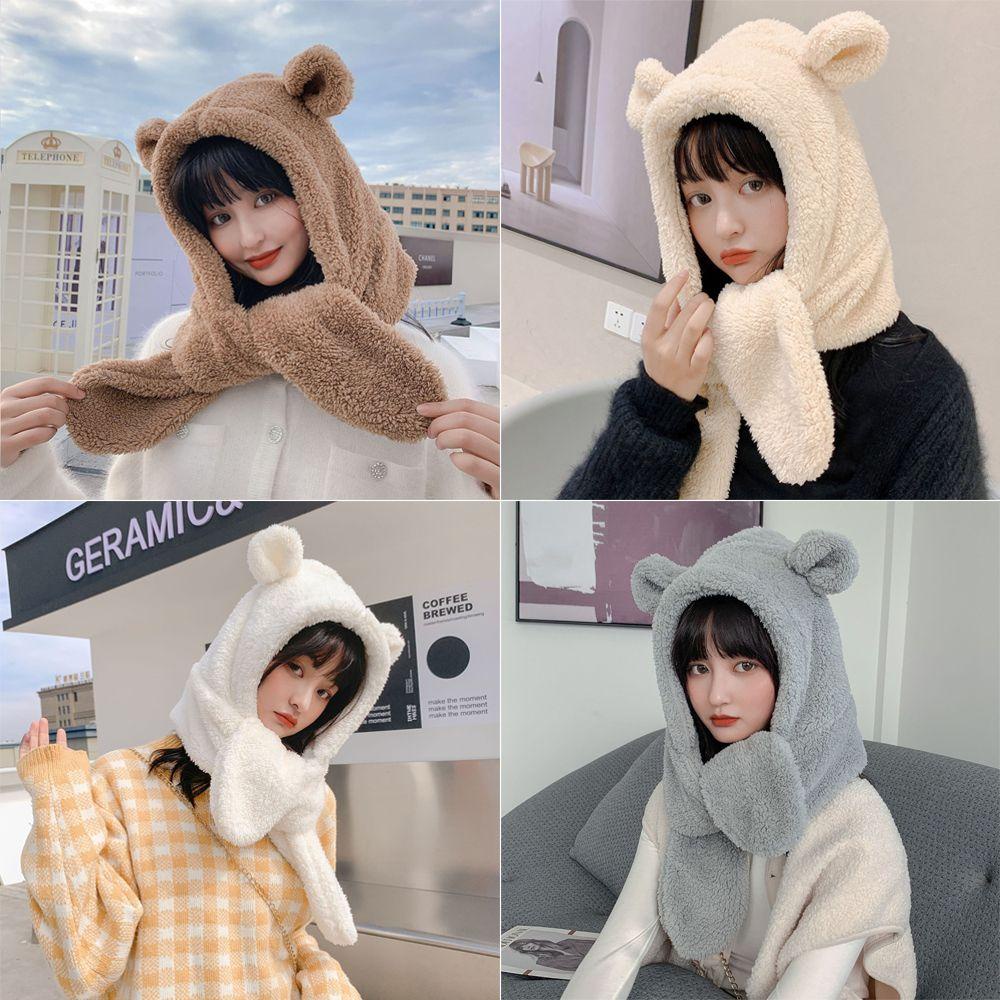 Mũ Vành Tròn Đính Chú Gấu Bông Dễ Thương Cho Nữ