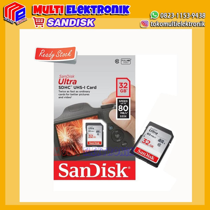Mới Thẻ Nhớ Sandisk Ultra Sdhc 32gb Class 10 80mbps | BigBuy360 - bigbuy360.vn