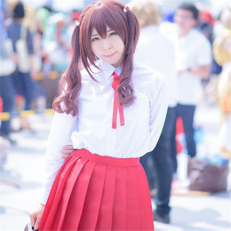Anime japan Himouto! Umaru-chan Umaru Doma Girls School Uniform Skirt Dress Cosplay Costume wig girl gift