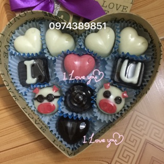 Socola valentine - Mẫu “I ❤️ U”