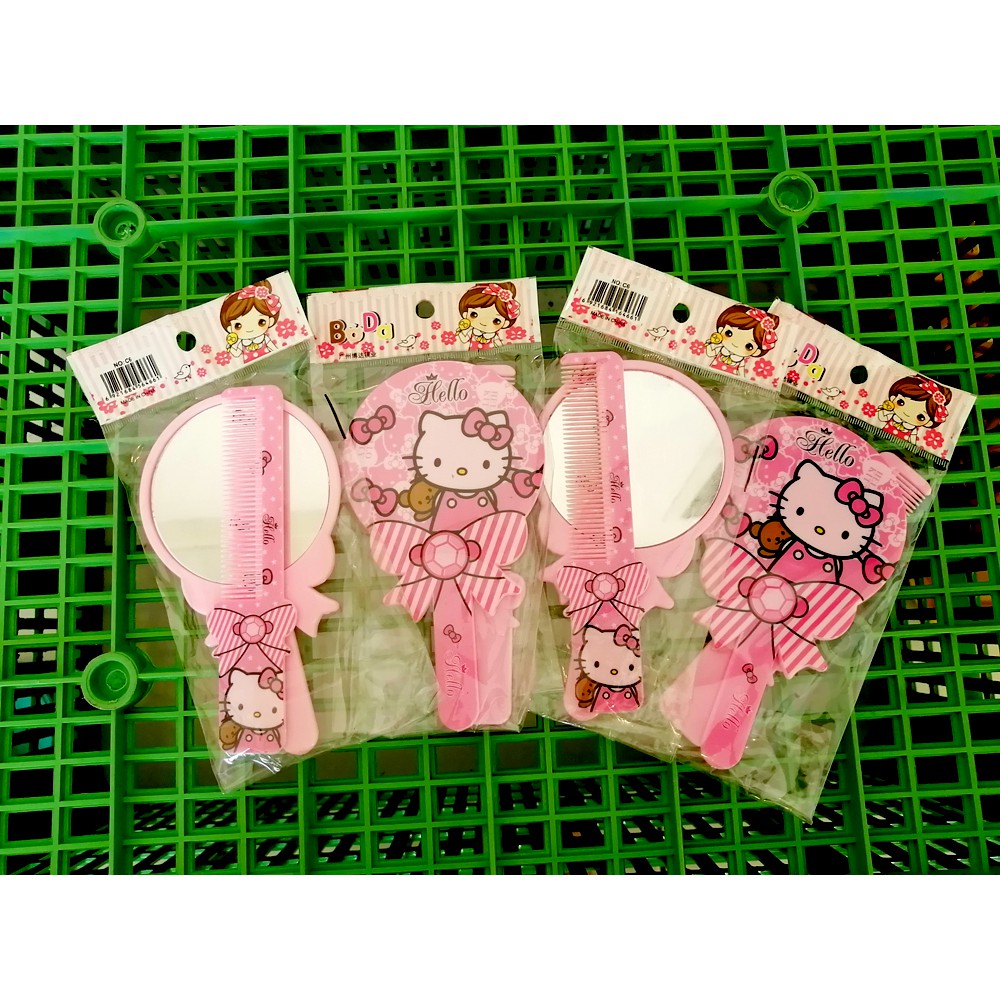 1 Bộ Gương Gập Cầm Tay Hình Hello Kitty Frozen Elsa