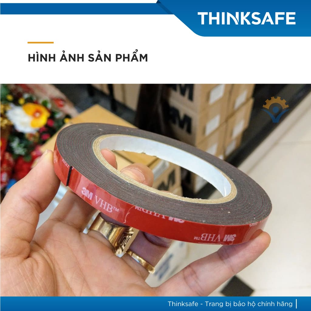 Băng dính 2 mặt thương hiệu 3M siêu chắc VHB 5952 keo xốp 2 mặt dán tường siêu dính, cường lực dán tường - THINKSAFE