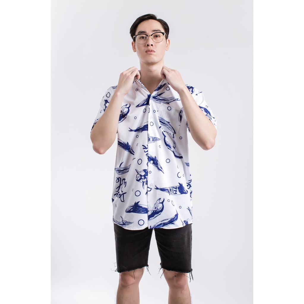 Áo Sơ Mi Nam Tay Ngắn Form Rộng Họa Tiết 4LUCKY - 8066 - Chất sơ mi lụa không nhăn, co giãn tốt. thấm hút mồ hôi tốt | BigBuy360 - bigbuy360.vn