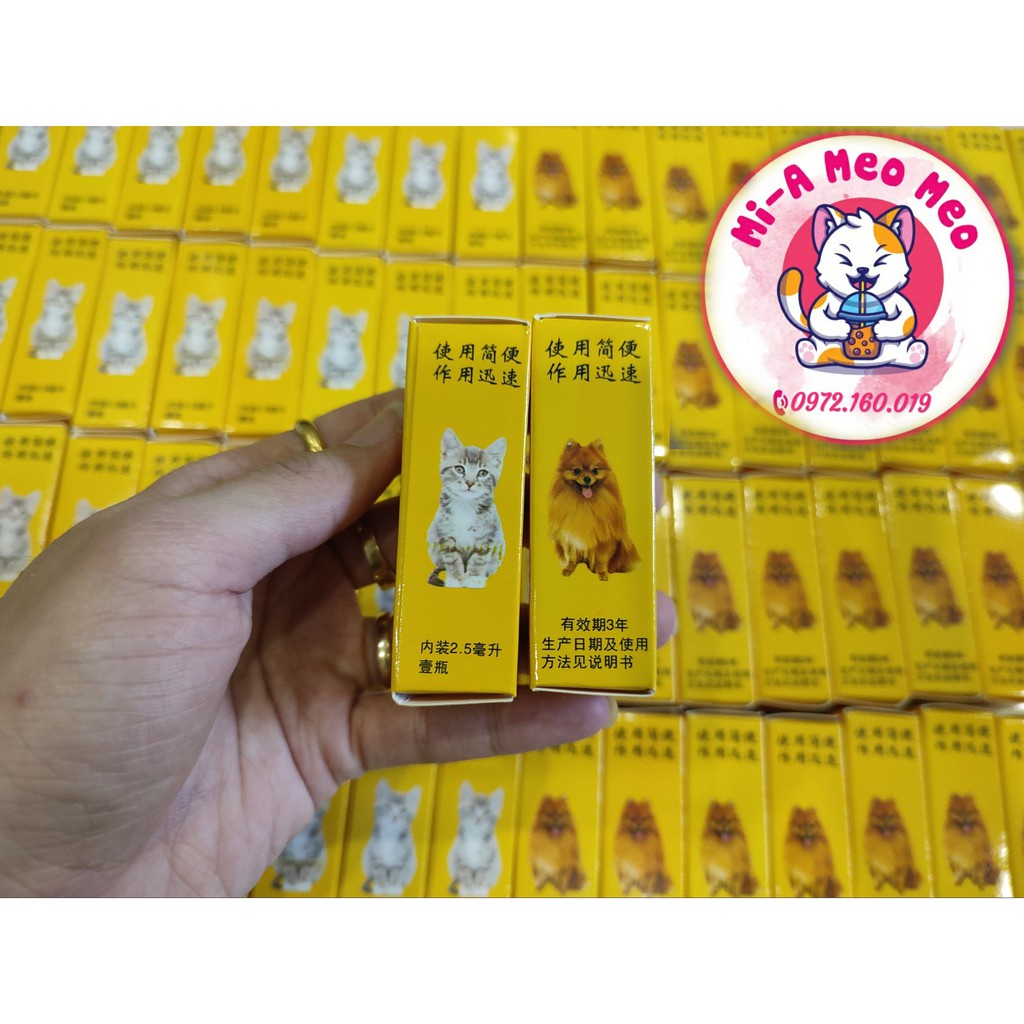 Nhỏ gáy trị Ve Rận chó và Mèo