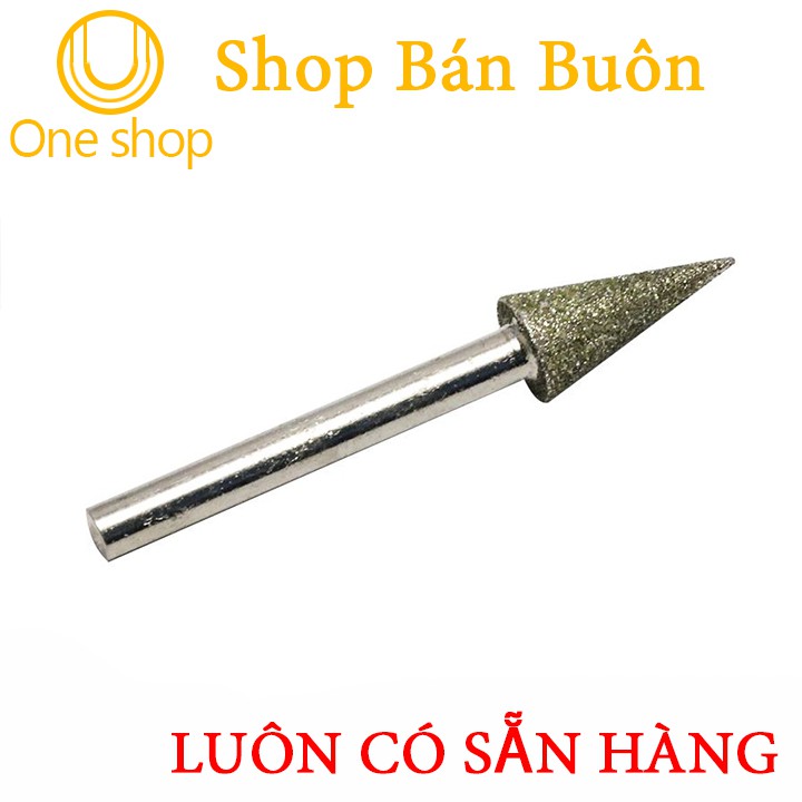 Đầu Mài kim Cương Mũi Nhọn Siêu Cứng Trục 6mm