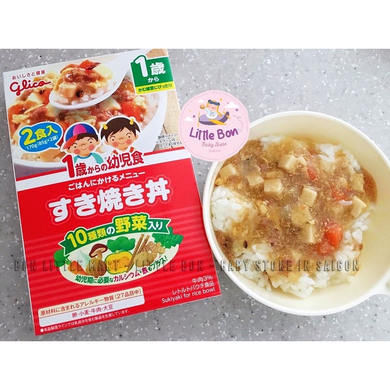 Gói thức ăn liền Glico Nhật cho bé 12M+  bay air