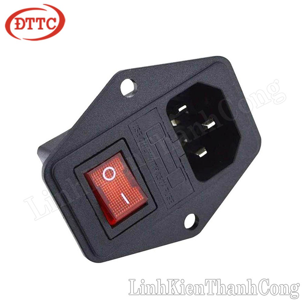 Ổ Cắm AC 10A 250V Kèm Cầu Chì Và Công Tắc