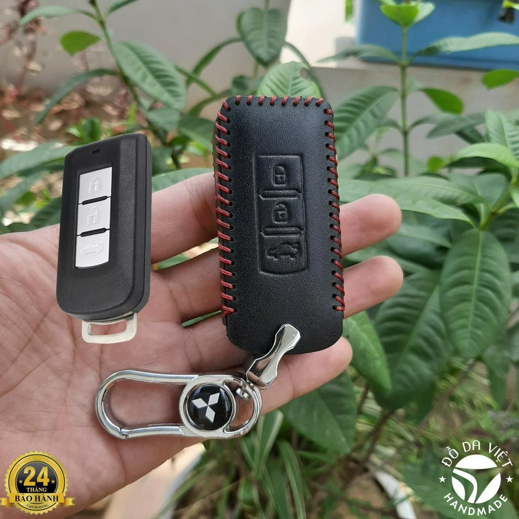 Bao Da Chìa Khóa Mitsubishi Xpander, Oulander, Attrager, Triton, Pajero Sport. Da Bò Nhập Khẩu