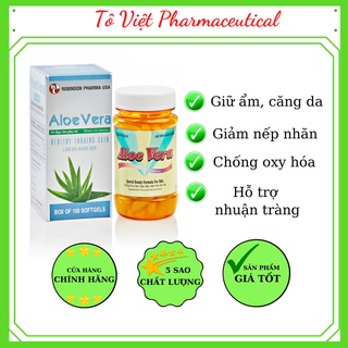 ALOE VERA-Viên uống đẹp da, dưỡng da, giữ ẩm da, thải độc cơ thể, nhuận tràng (100 viên)