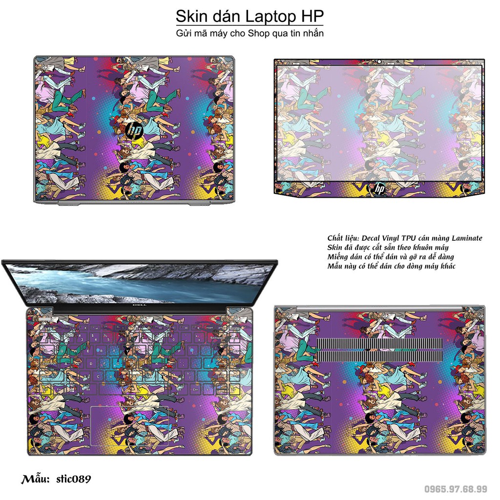 Skin dán Laptop HP in hình Hoa văn sticker nhiều mẫu 15 (inbox mã máy cho Shop)