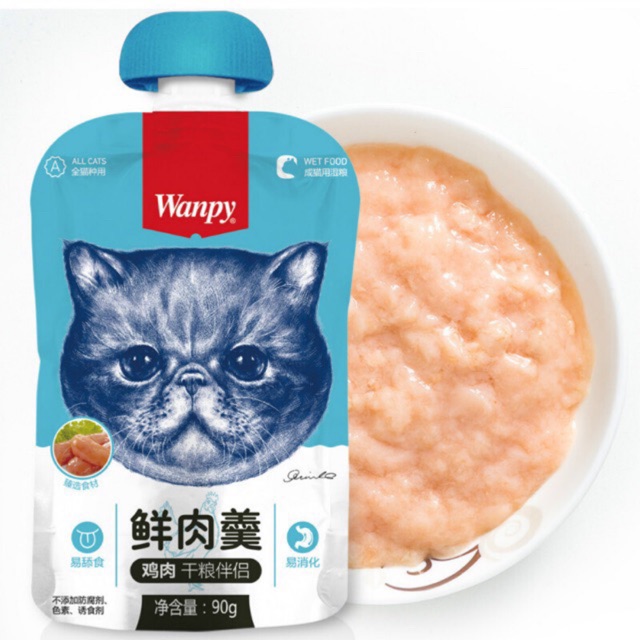 Súp thưởng ăn nhẹ cho mèo Wanpy 90g