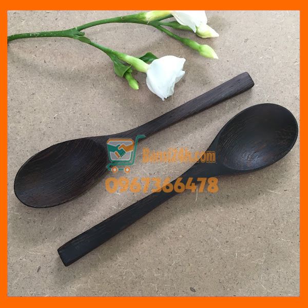Gáo dừa tự nhiên kèm thìa gỗ dừng để decor ăn ngũ cốc, trộn salad, hoa quả dầm