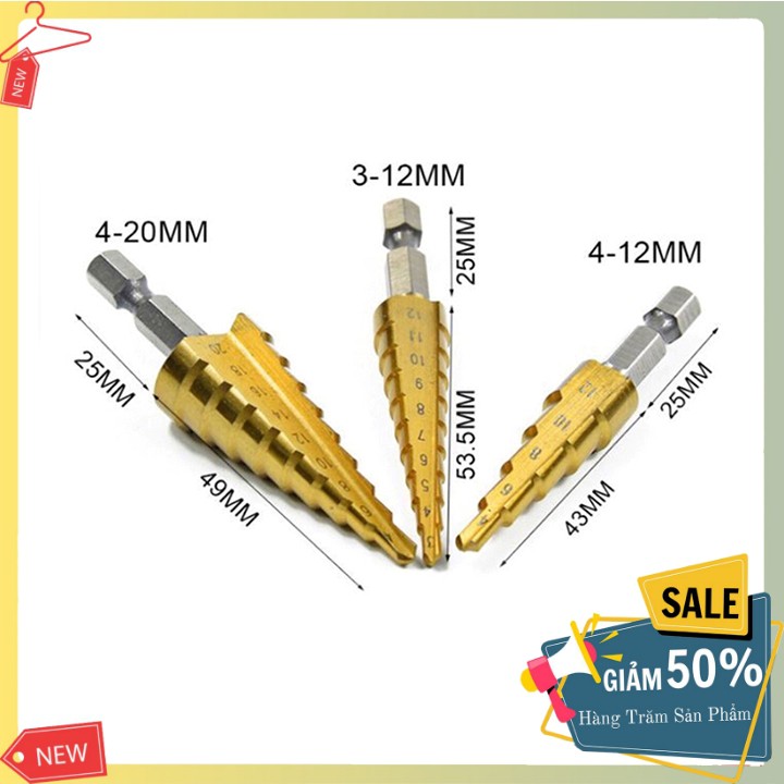 Bộ 3 Mũi Khoan Bước 4-20mm