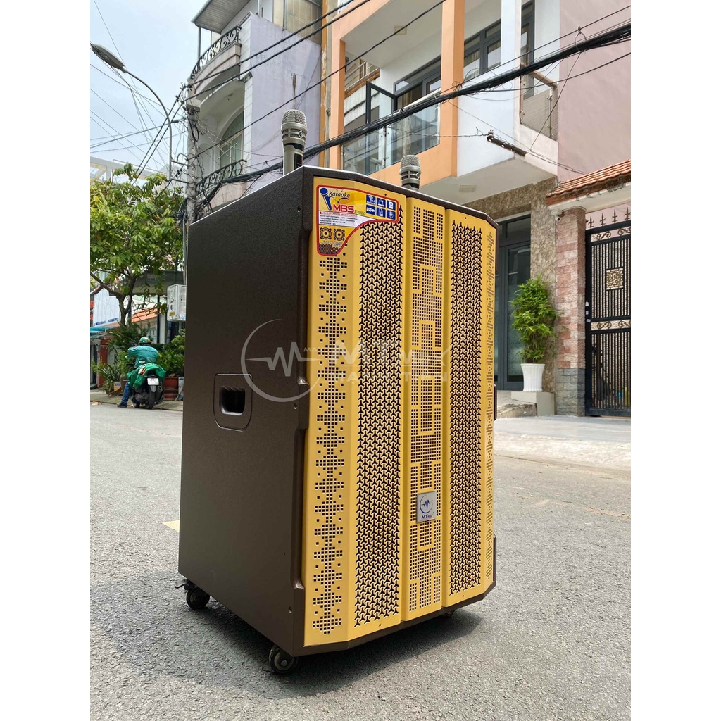 Loa kéo karaoke MTMAX BK88 bass 50 công suất lớn 3 đường tiếng kèm 2 micro không UHF echo  reverb chỉnh sẵn EQ siêu hay