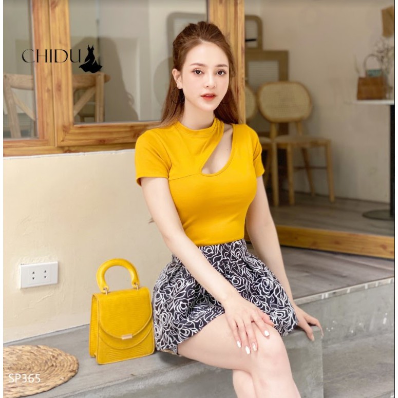 [ Mã WASTAPR giảm 10K đơn 50K] CHIDU Áo thun ngắn tay cổ khoét SP365 | BigBuy360 - bigbuy360.vn