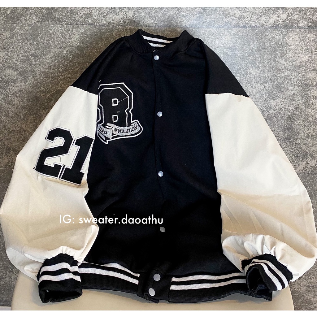 [ ẢNH THẬT ] ÁO KHOÁC BOMBER B - BAD REVOLUTION UNISEX FORM RỘNG NAM/NỮ (ẢNH THẬT SHOP CHỤP) | BigBuy360 - bigbuy360.vn