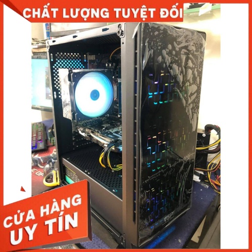 Vỏ case gaming VSP Ka-220 - Hai mặt kính cường lực- Full ATX - Pk Máy tính