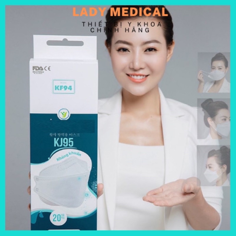 Khẩu trang y tế KJ95 Hàn Quốc 4 lớp Kháng Khuẩn 99% đạt chuẩn quốc tế túi 5 cái- hộp 20 cái, thiết bị y tế ladyshopee